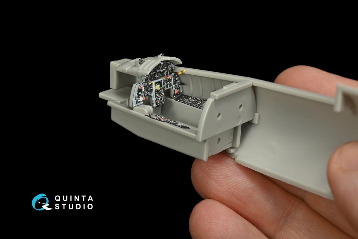 Intérieur imprimé en 3D et coloré sur papier décalcomanie Quinta Studio QD48147 F-104A/C (pour maquette Hasegawa) 1/48  – immagine 3