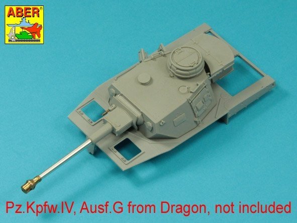 Canon Aber 35L-068N de 75 mm KwK40L/43 avec frein de bouche ancien pour chars allemands Panzer IV Ausf.G à l&amp;#39;échelle 1/35 – imagen 4