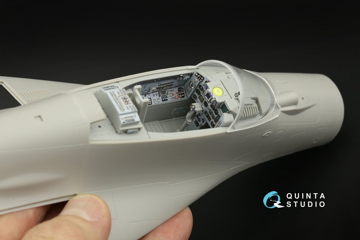 Intérieur imprimé en 3D et coloré sur papier décalcomanie pour MiG-29A OTAN (Trumpeter) de Quinta Studio (référence QDS-32176) (petite version) à l&amp;#39;échelle 1/32 – image 4