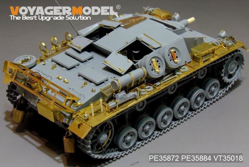 Maquette Voyager PE35872 StuG.III Ausf.C/D allemand de la Seconde Guerre mondiale, troupes africaines, modèle de base pour DRAGON au 1/35 – image 6