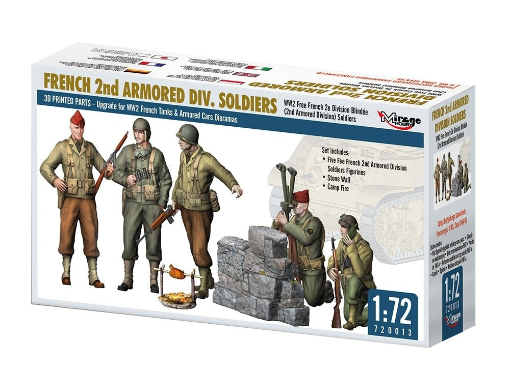 Mirage Hobby 720013 Soldats de la 2e Division Blindée française (Seconde Guerre mondiale) - Figurines au 1/72