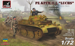 Armory Models 72203 Pz.Kpfw.II Ausf.L Luchs, char de reconnaissance léger allemand de la Seconde Guerre mondiale 1/72