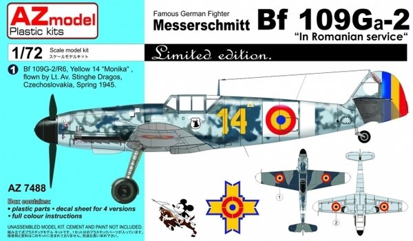 AZ Modèle AZ7488 Bf 109G-2 service roumain (1/72)