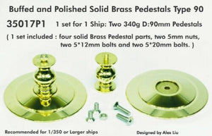 Pontos 35017P1 Socles en laiton massif poli, type 90, pour maquettes de bateaux