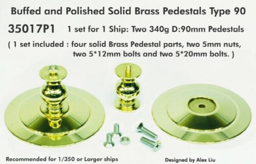Pontos 35017P1 Socles en laiton massif poli, type 90, pour maquettes de bateaux