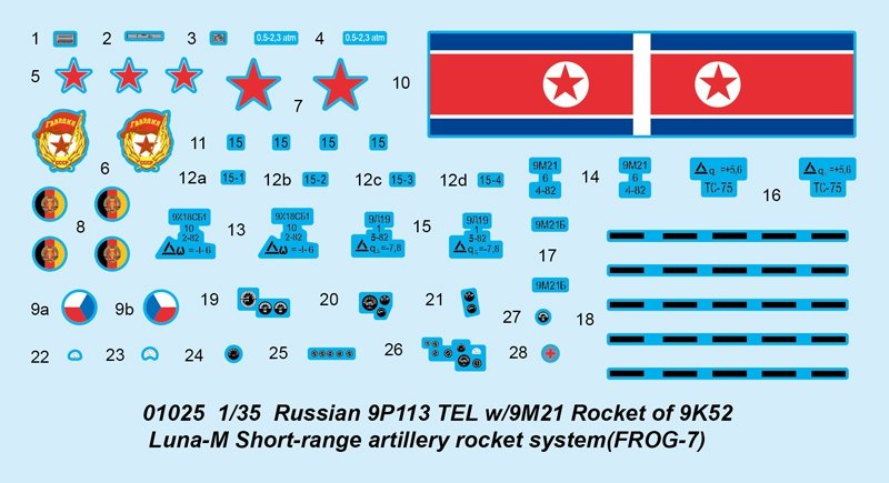 Trumpeter 01025 TEL russe 9P113 avec roquette 9M21 ou 9K52 Luna-M, artillerie à courte portée, échelle 1/35 – image 3
