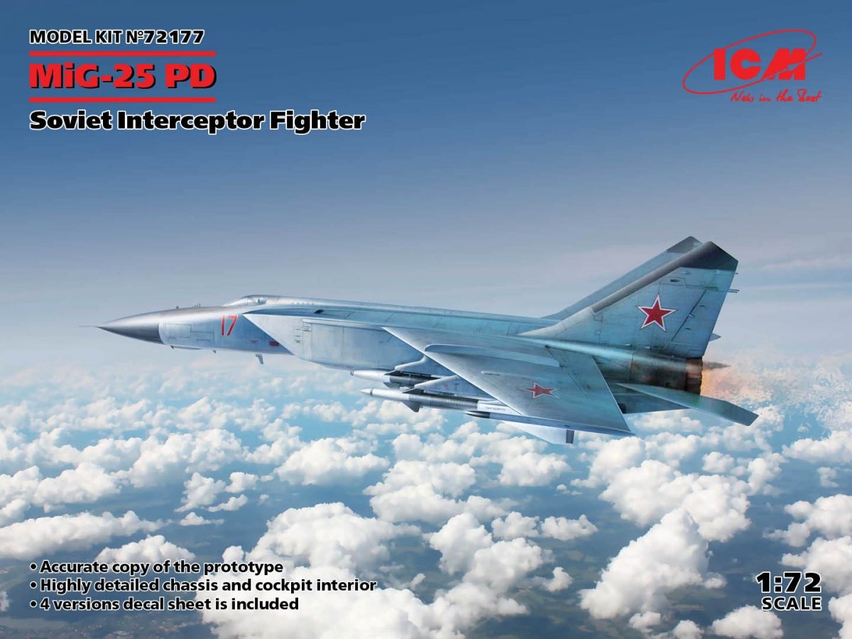 ICM 72177 MiG-25PD Chasseur intercepteur soviétique 1/72