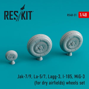 RESKIT RS48-0031 Jak-7/9, La-5/7, Lagg-3, I-185, MiG-3 jeu de roues 1/48