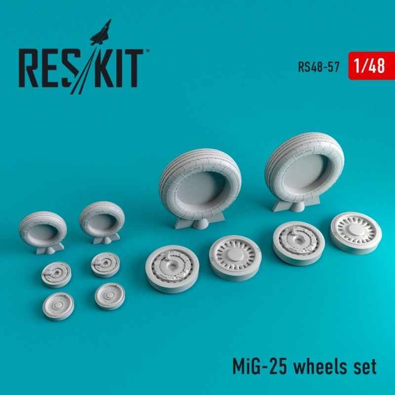 RESKIT RS48-0057 Jeu de roues Mig-25 1/48