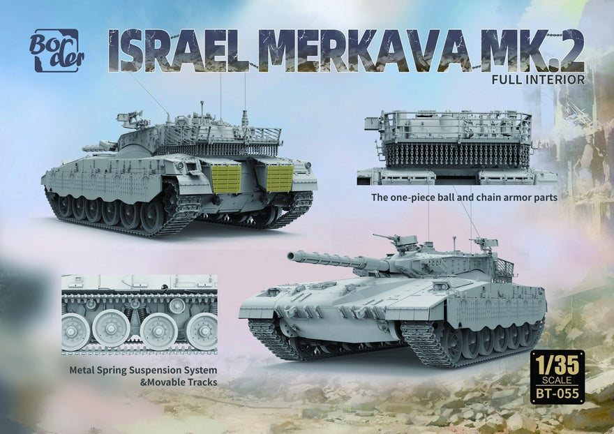 Border Model BT-055 Israel Merkava Mk.2 W/ Full Interior &amp;amp; Workable Tracks 1/35 – zdjęcie 2