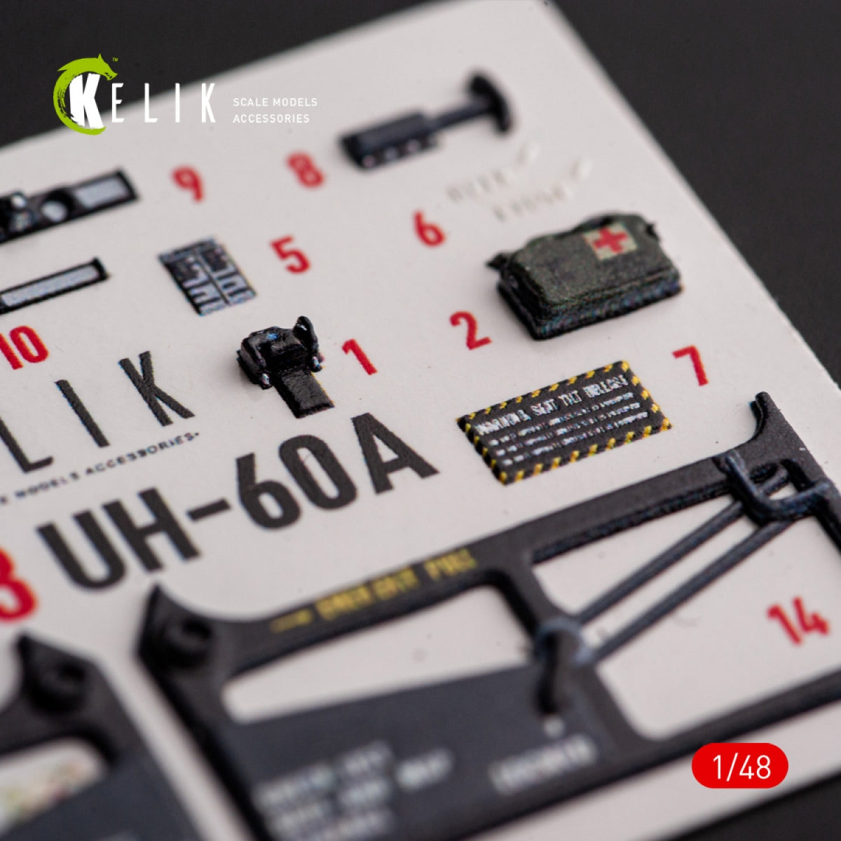 KELIK K48113 UH-60A Black Hawk - Décalcomanies 3D intérieures de type 1 pour kit ICM au 1/48 – image 10