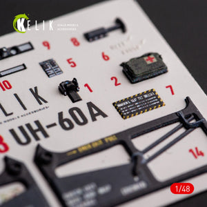 KELIK K48113 UH-60A Black Hawk - Décalcomanies 3D intérieures de type 1 pour kit ICM au 1/48 – image 10