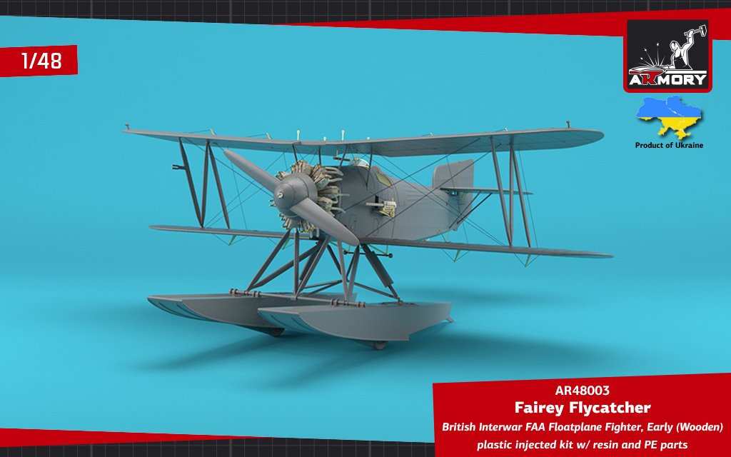 Armory Models 48003 Fairey Flycatcher, chasseur hydravion britannique FAA de l&amp;#39;entre-deux-guerres, sur flotteurs en bois, échelle 1/48  – image 16