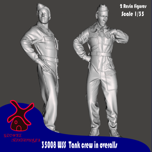 Glowel Miniatures 35008 Équipage de char WSS en salopette 1/35