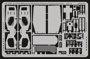 Train d&amp;#39;atterrissage Eduard 49390 F-16CJ Block 50 au 1/48 Tamiya – imagen 2