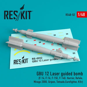 RESKIT RS48-0052 GBU 12 Bombe (2 pièces) 1/48