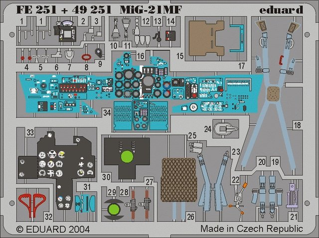 Eduard FE251 MiG-21MF 1/48 Académie