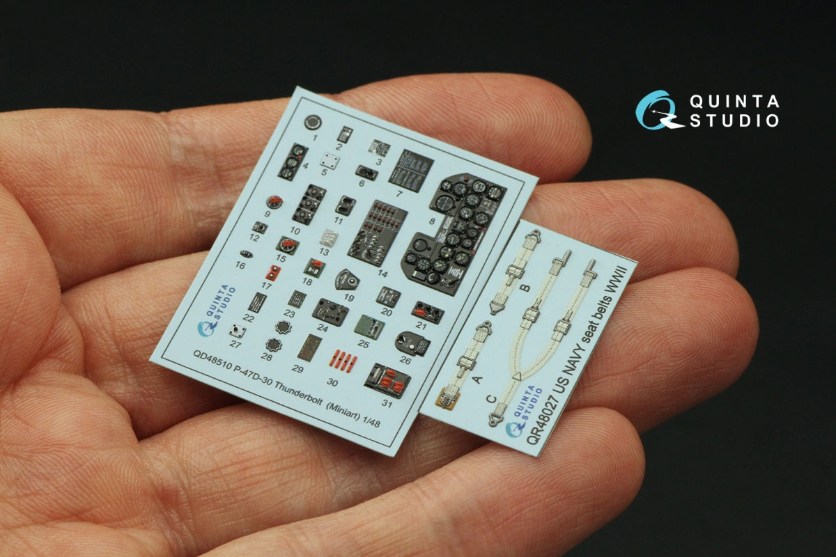 Quinta Studio QD48510 P-47 D-30 Intérieur coloré imprimé en 3D sur papier décalcomanie (Miniart) 1/48 – image 5