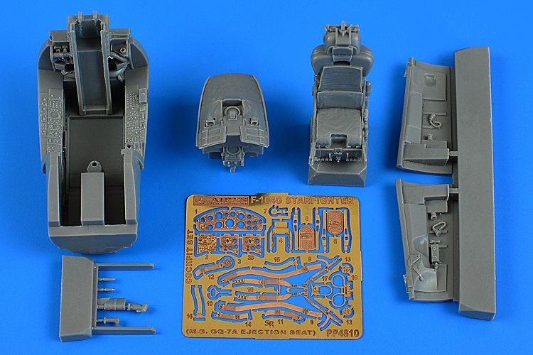 Ensemble cockpit Aires 4810 F-104G Starfighter (siège éjectable MB GQ-7A) 1/48 KINETIC