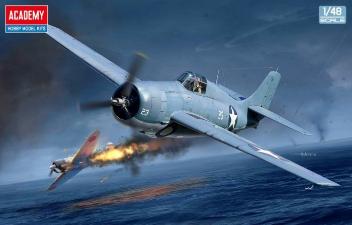 Maquette Academy 12355 USN F4F-4 « Bataille de Midway » au 1/48 
