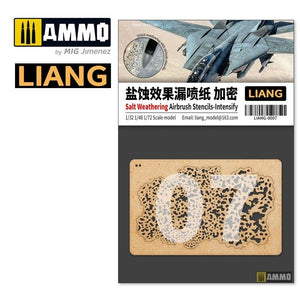 Liang 0007 Pochoirs pour aérographe Effets de vieillissement salin (Intensif)
