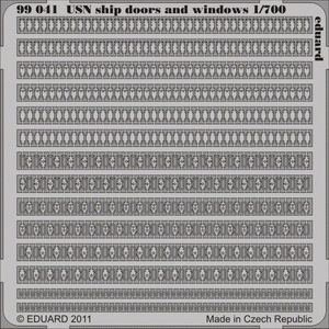 Portes et fenêtres de navire USN Eduard 99041, échelle 1/700
