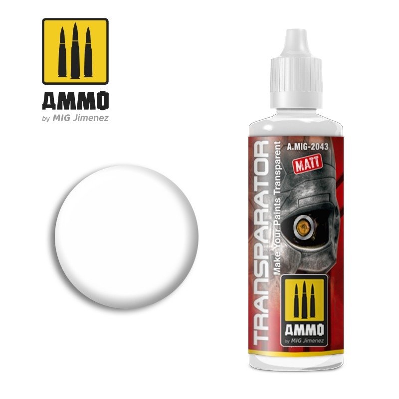 Munitions pour Mig Jimenez 2043 TANSPARATOR MATE 60 ML