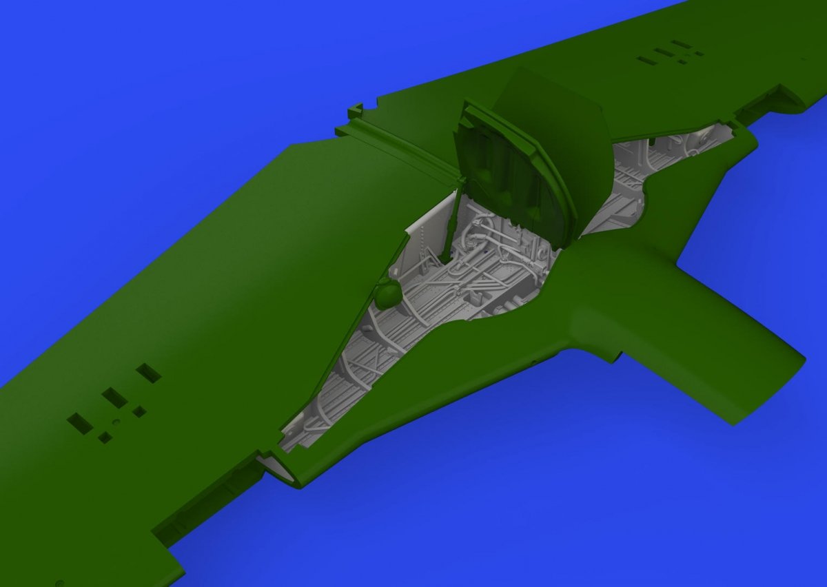 Maquette Eduard 648742 pour le compartiment de train d'atterrissage du P-51D, échelle 1/48