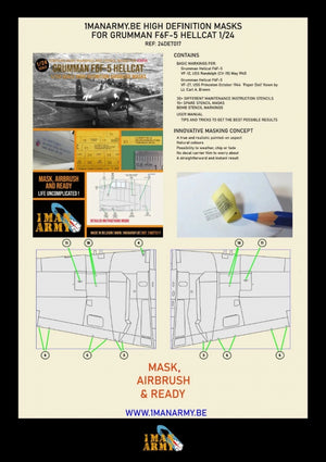 1 Man Army 24DET017 Grumman F6F-5 Hellcat Airfix 1/24 – zdjęcie 2