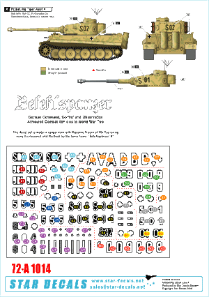Star Decals 72-A1014 Befehlspanzer # 5. Commandement allemand 1/72 – immagine 3