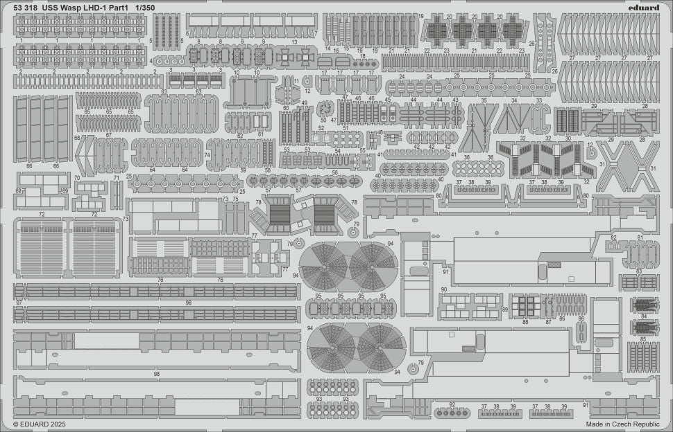 Eduard 53318 USS Wasp LHD-1 Partie 1 TRUMPETER 1/350