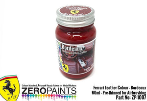 Peinture pour cuir Ferrari Bordeaux Zero Paints ZP-1007BORDEAUX 60 ml