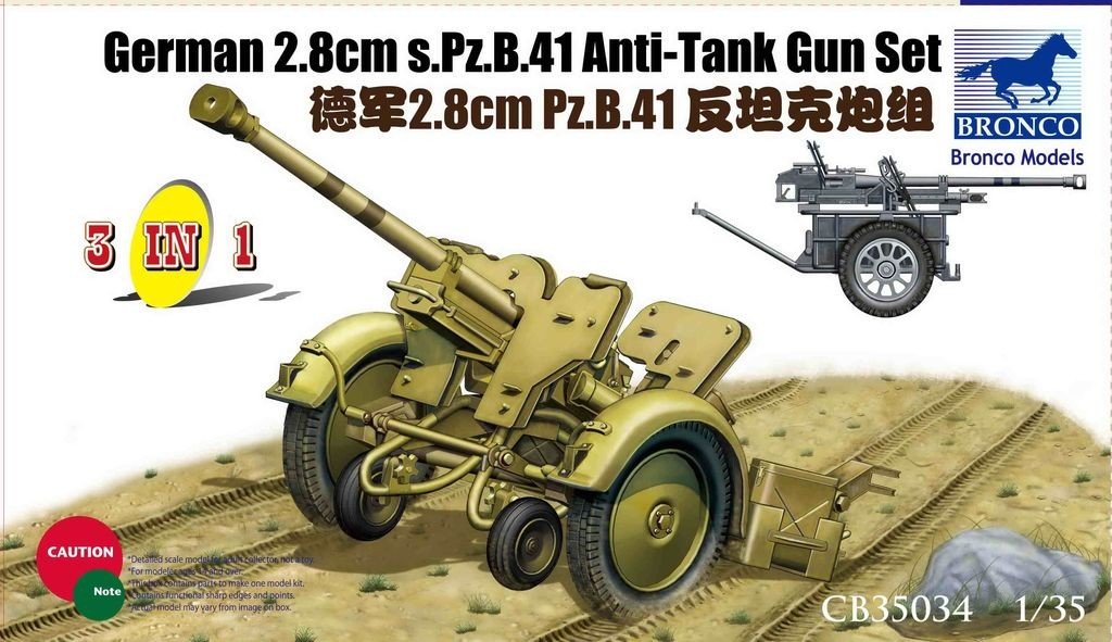 Kit de canon antichar Bronco CB35034 PzB41 (CB35034) 1/35