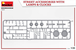 MiniArt 35639 ACCESSOIRES DE RUE AVEC LAMPES ET HORLOGES 1/35 – immagine 3