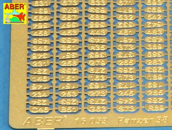 Numéros de moulage des maillons de chenille Aber 16053 Panzer 38 (1/16) – image 4