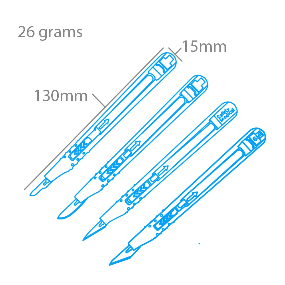 Ensemble de 4 couteaux de sécurité rétractables Modelcraft PKN3216-S – immagine 4