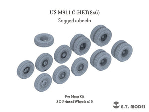 Roues affaissées ET Model P35-118 US M911 C-HET (8x6) pour kit Meng 1/35
