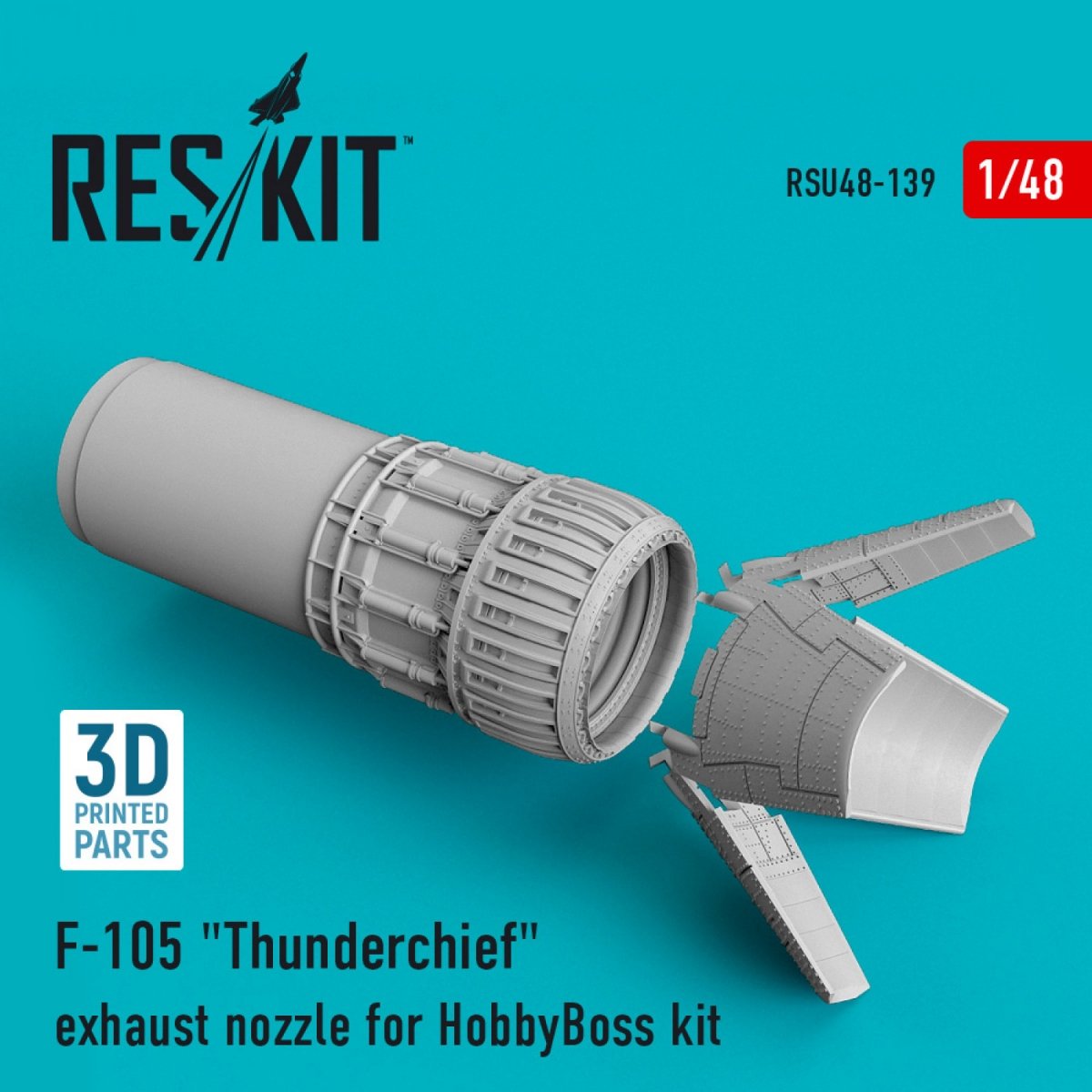 RESKIT RSU48-0139 Buse d'échappement F-105 « THUNDERCHIEF » pour maquette HOBBYBOSS 1/48