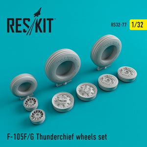 RESKIT RS32-0077 Jeu de roues F-105 (F,G) 1/32