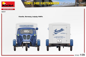 MiniArt 38047 TEMPO E400 KASTENWAGEN CAMION DE LIVRAISON À 3 ROUES SUR VOIE 1/35  – image 16