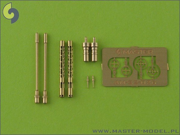 Master AM-32-026 Mitrailleuse d&amp;#39;avion allemande MG 81 et MG 81Z - canons tournés et viseurs photogravés (2 pièces) (1/32)