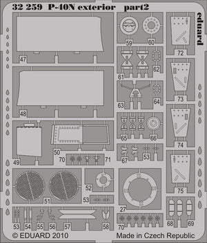 Eduard 32259 P-40N extérieur HASEGAWA 1/32 – image 2