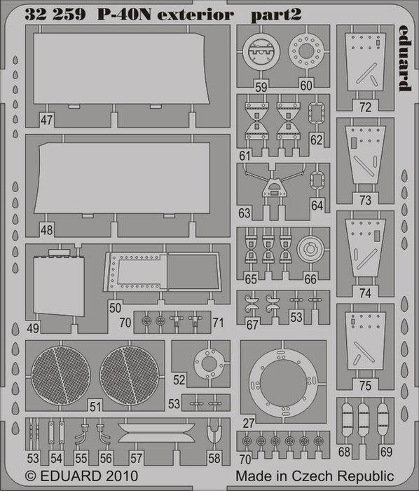 Eduard 32259 P-40N extérieur HASEGAWA 1/32 – image 2