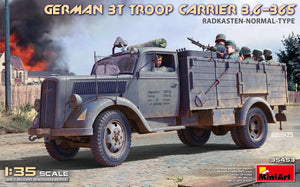 Miniart 35453 Transport de troupes allemand de 3 tonnes 3.6-36S Radkasten-Normal-Type 1/35