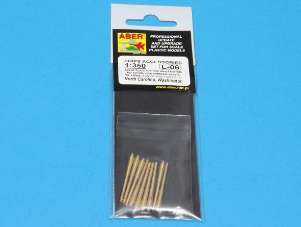 Aber 350L-06 Ensemble de 9 canons courts de 406 mm pour navires américains destinés aux tourelles sans protection anti-explosion : North Carolina, Washington (1/350) – image 5