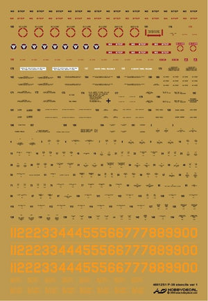 HobbyDecal ST48012V1 Pochoirs P-38 version 1 1/48