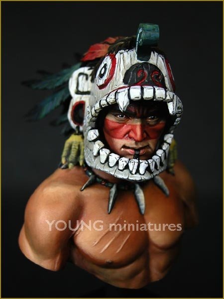 Young Miniatures YH1819 Guerrier aztèque 1/10