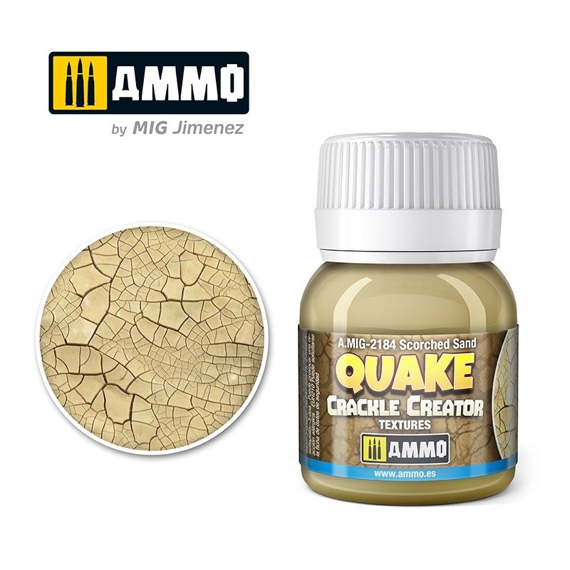 AMMO de Mig Jimenez 2184 QUAKE CRACCLE CREATOR TEXTURES Sable brûlé 40ml