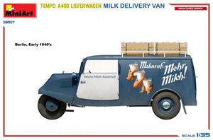 MiniArt 38057 TEMPO A400 LIEFERWAGEN. FOURgon DE LIVRAISON DE LAIT 1/35 – Bild 5