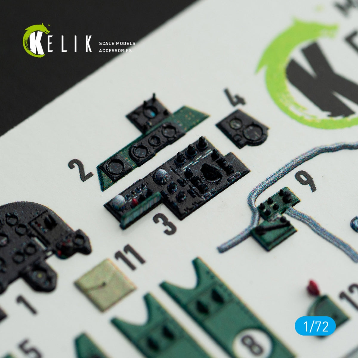 KELIK K72060 Décalcomanies 3D pour intérieur de M6A1 SEIRAN pour maquette Tamiya 1/72 – Bild 2